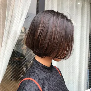 ミディアム カラー レイヤー/顔周り /AKARIのヘアスタイル