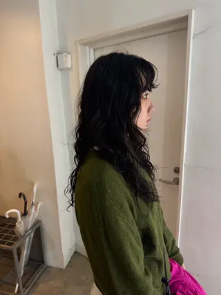 ロング パーマ クキノ ケイカのヘアスタイル
