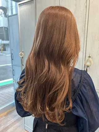 ロング ブラウンカラー tomokaのヘアスタイル