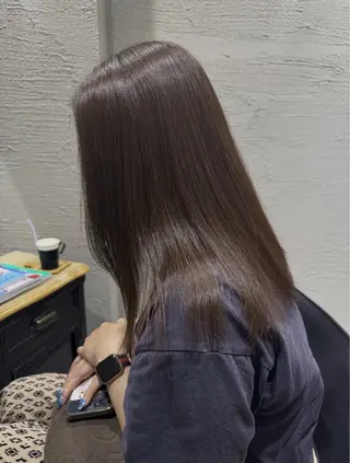 セミロング カラー kiitos所属・透明感・脱赤味カラー ▫️雪野花のヘアスタイル