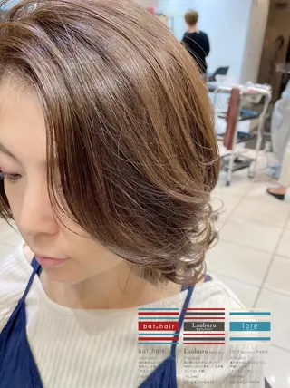 ショート カラー パーマ ヘアアレンジ メンズ キッズ ネイル マツエク・マツパ Lauburu渋谷 officialのヘアスタイル