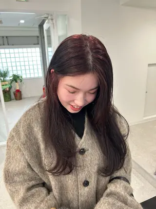 ロング カラー 愛結 暖色カラー🎀🩰のヘアスタイル