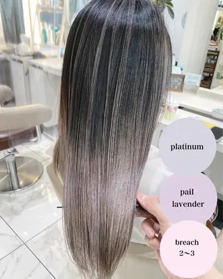 セミロング カラー 山崎俊輔/髪質改善 /バレイヤージュのヘアスタイル