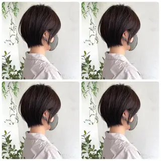ショート カラー 京都大人女性ショート 徒歩1分/秋山のヘアスタイル