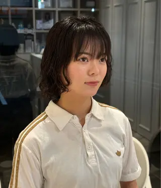 ミディアム パーマ カット/カラー/ パーマ新居見奈央のヘアスタイル