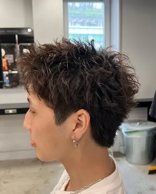 ショート メンズ りょうま⚡️メンズ パーマ特化⚡️新小岩のヘアスタイル
