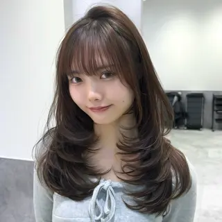 ロング カラー GO TODAY 原宿Verno店所属・韓国風レイヤー/顔周 り×透明感/きょうのヘアスタイル