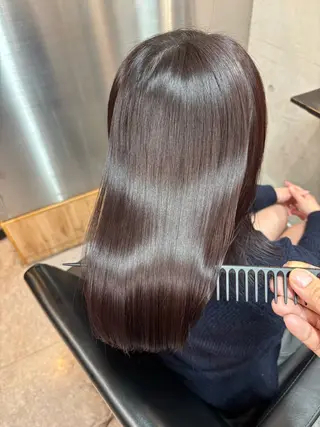 ミディアム ショートボブ縮毛矯正 髪質改善のプロ山道潤のヘアスタイル