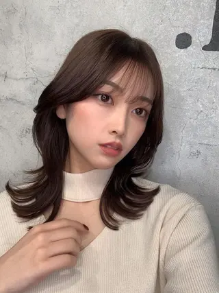 ミディアム カラー パーマ ヘアアレンジ メンズ キッズ ネイル マツエク・マツパ アイブロウ foi. フォワ所属・🇰🇷韓国トレンド ヘア🇰🇷高田のヘアスタイル