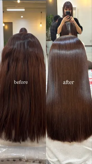 ロング 🖤ほのか/ツヤ髪 /髪質改善/縮毛矯正のヘアスタイル