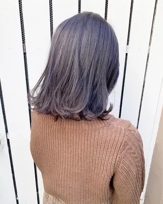 ミディアム カラー 映える顔周りカット ♥️韓国ヘア"ちぇるのヘアスタイル