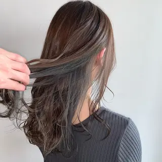 セミロング カラー 中島 直哉のヘアスタイル