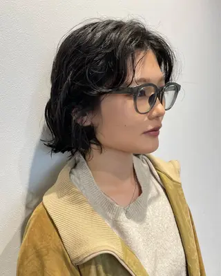 ショート レイヤーパーマ/ ショートパーマ/横浜のヘアスタイル