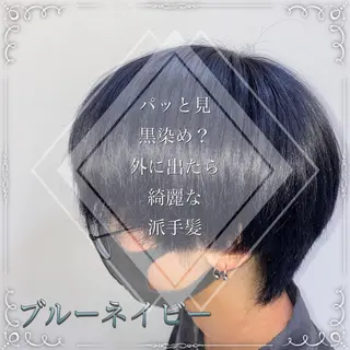 ショート カラー メンズ 🥀寒色女神 山口玲奈🥀のヘアスタイル