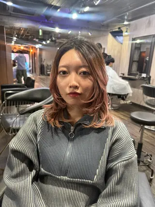 ミディアム カラー メンズカット/パーマ 艶カラーTAIGA︎のヘアスタイル