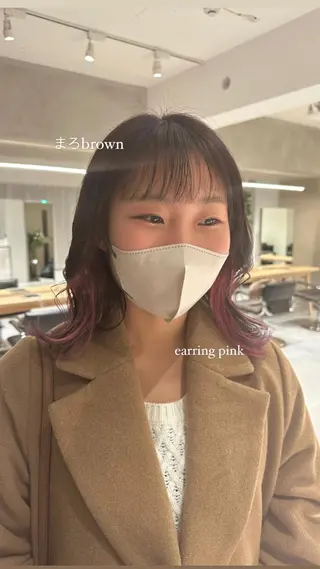 ミディアム カラー 透ける艶カラー💎 ミオのヘアスタイル