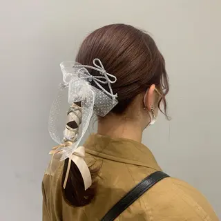 ヘアアレンジ 似合わせカット暖色 カラーhiyonaのヘアスタイル