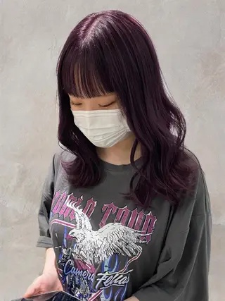 セミロング カラー ハイトーンカラー 🩷NANAのヘアスタイル