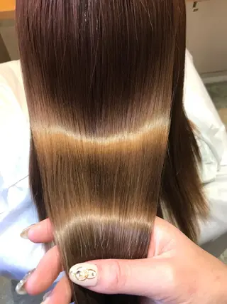 ロング カラー 髪質改善×矯正🫧 韓国ヘアasamiのヘアスタイル