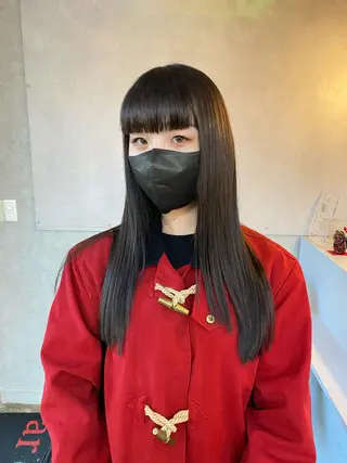 ロング カラー レイヤーウルフ エクステ磯部のヘアスタイル