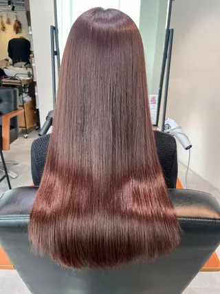 ロング カラー ピンクカラー🩷 スパニスト 外岡実希のヘアスタイル