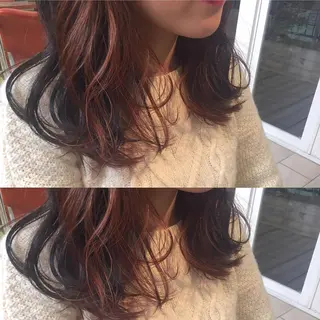 ロング カラー 下川 由貴のヘアスタイル