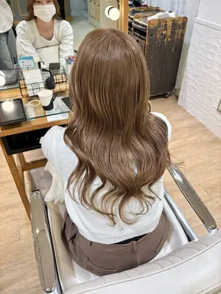 セミロング カラー ヘアアレンジ ハイトーンピンク🍑 ブリーチ🍑RINAのヘアスタイル