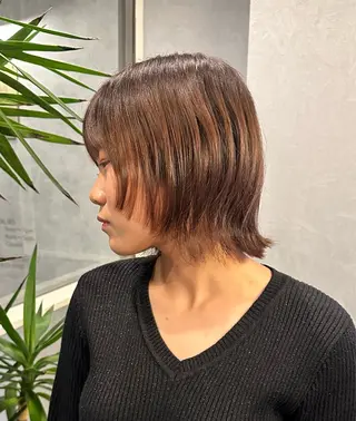 ミディアム 遠藤 日和のヘアスタイル