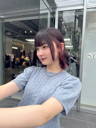ミディアム カラー ayaka♡ 柔らかカラーのヘアスタイル