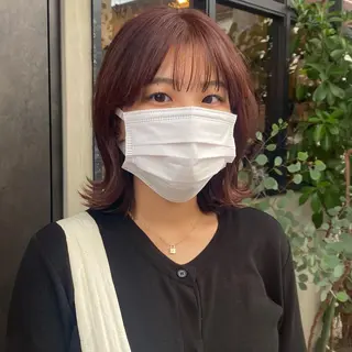 ミディアム カラー 比嘉 陽のヘアスタイル