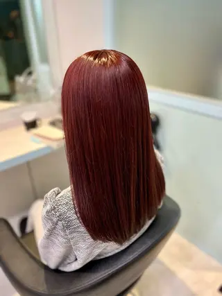 カラー 🍒♡艶髪暖色カラー saaya♡🍒のヘアスタイル