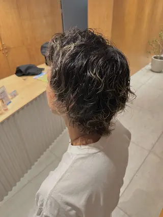ミディアム パーマ メンズ メンズパーマ達人/ フェード/イツキのヘアスタイル