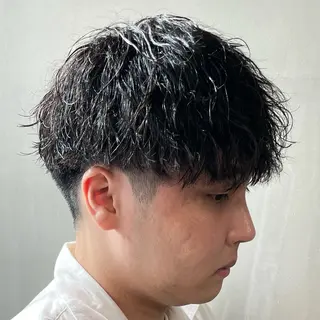 ショート パーマ メンズ メンズ/メンズパーマ /心斎橋/新地政紀のヘアスタイル