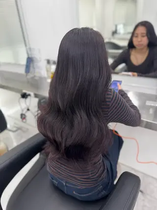 セミロング カラー 🎀愛されgirly ヘア🫧Ayakaのヘアスタイル