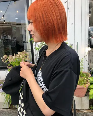ショート カラー デザインカット🎨 ボブ🫟おざきのヘアスタイル