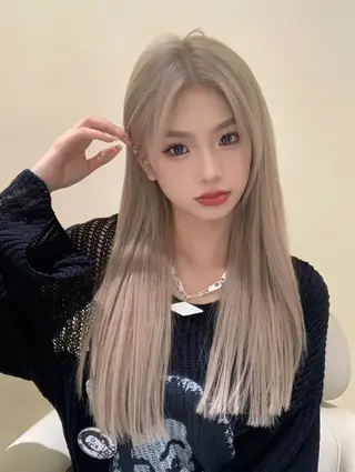 ロング カラー 🇨🇳ワンホンヘア 下田鉄也のヘアスタイル