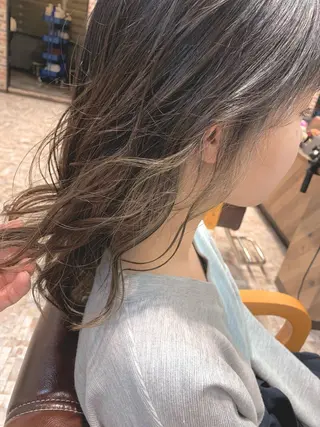 セミロング カラー 神野 洸都のヘアスタイル