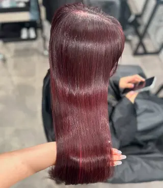 セミロング カラー ヘアアレンジ 💗うる艶モテ髪 💗髪質改善✨🫧のヘアスタイル