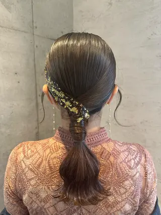 ロング ヘアアレンジ 女性に人気♪ はやしほのかのヘアスタイル