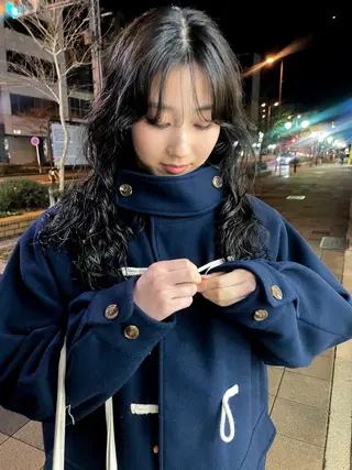 ロング パーマ パーマ/レイヤー 岩山丈一郎のヘアスタイル