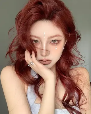 ロング カラー mina/暖色カラー 🥀韓国風カット🥀のヘアスタイル