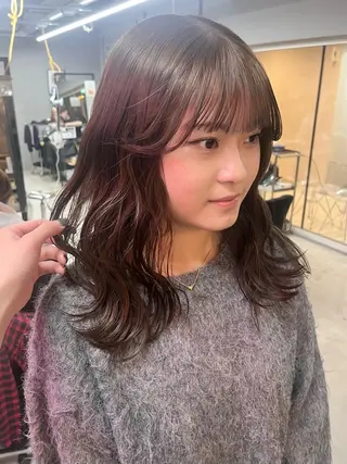 セミロング col sapporo所属・あざと可愛い💓 盛れる顔まわり/uiのヘアスタイル