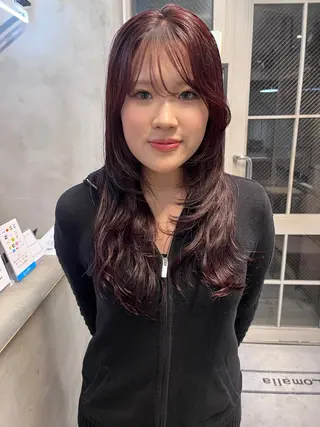 セミロング カラー スッと馴染むヘア /ヨシダトモキのヘアスタイル