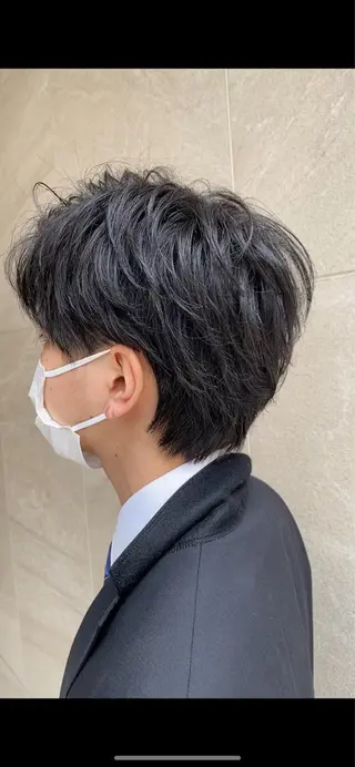 メンズ 透明感ブリーチ/ メンズパーマのヘアスタイル