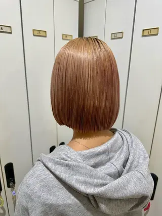 ショート 艶カラー/縮毛矯正/ ブリーチカラー/みなのヘアスタイル