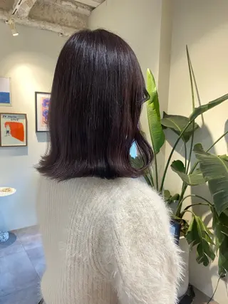 セミロング カラー 当日予約大歓迎💗 依田瑞希のヘアスタイル