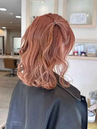 ミディアム ヘアアレンジ 韓国ヘア/レイヤー 顔周りカット/ユキナのヘアスタイル