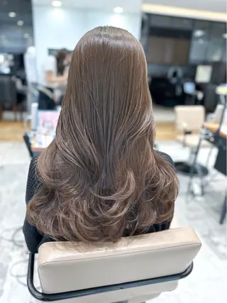 セミロング カラー 顔周り/くびれヘア 韓国ヘア💕風間るなのヘアスタイル