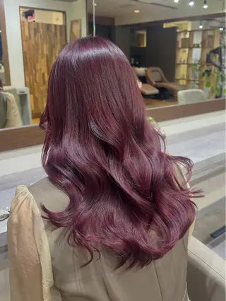 セミロング カラー パーマ 韓国ヘア/韓国風 パーマ/kazueのヘアスタイル