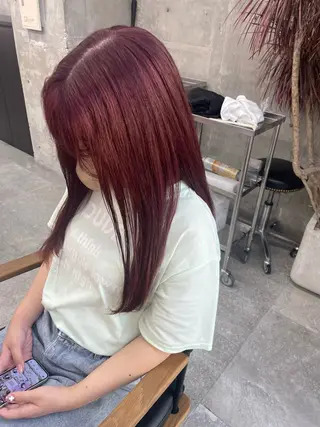 ロング 鈴木瑛里／ブロンド ベージュ／男女のヘアスタイル